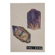 Postcard recyced stones 'you rock'