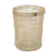 Gold woven tealight - large 1